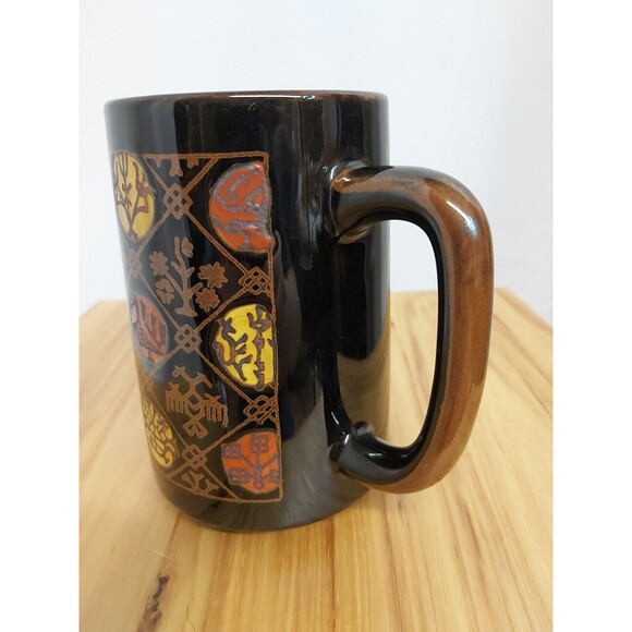 Asian Influence Brown Mug 1970s - Picture 4 of 8